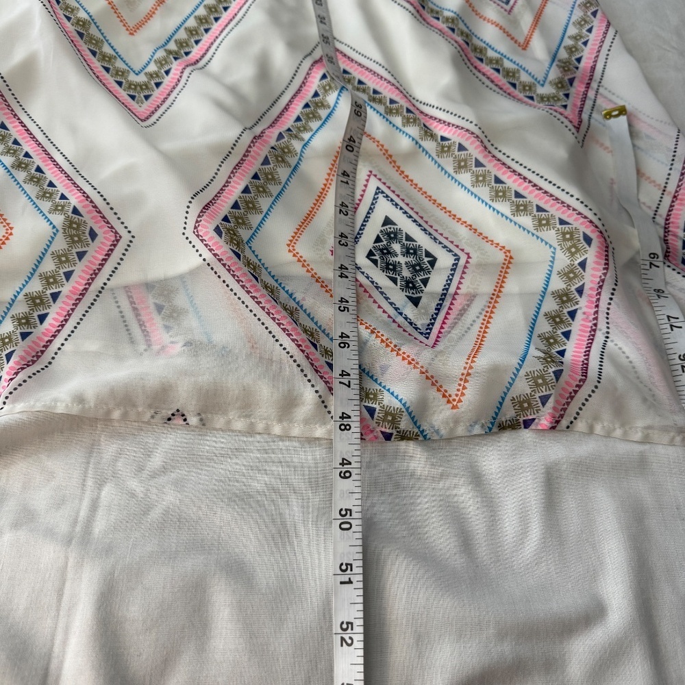 Old Navy Women's Strapless Chiffon Lightweight Boho Maxi Dress Size Small‎ Aztec - Picture 12 of 15